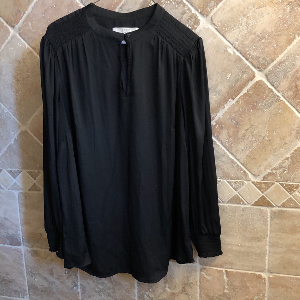 LOFT Plus Size 16 Black Blouse
